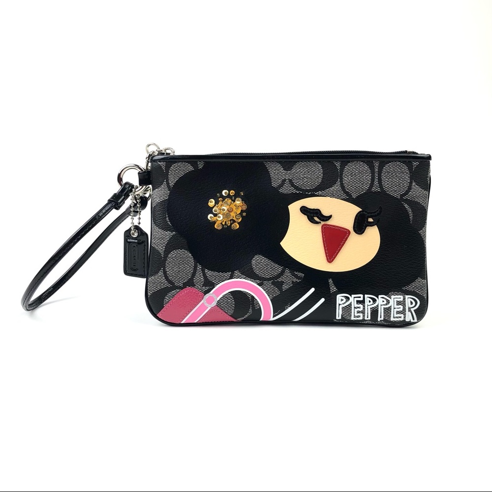 Coach Poppy Chan Pepper Large Wristlet Rare